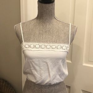 Urban Outfitters Cropped White Crochet Top